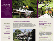 Tablet Screenshot of ferienhaus-am-mattenweg.de